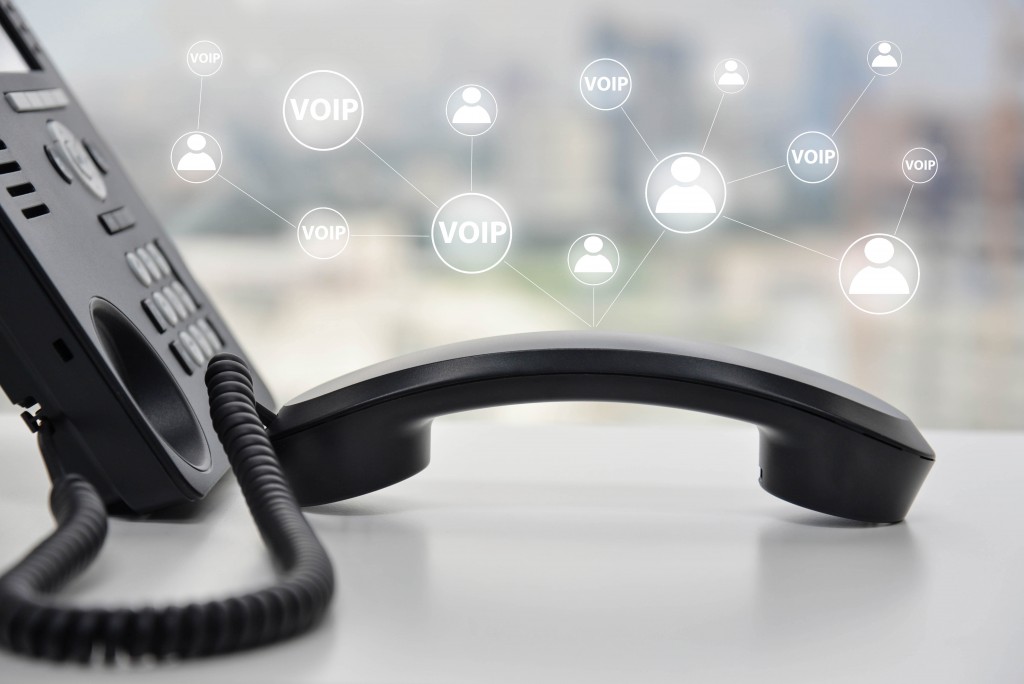 VOIP icons and telephone