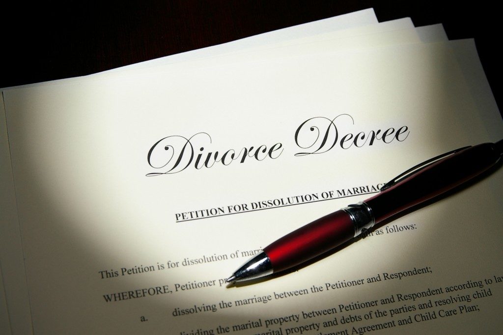 Divorce decree petition contract