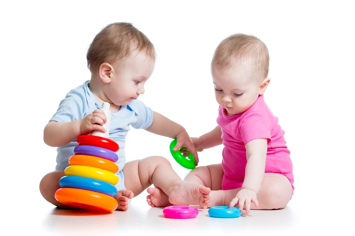 Babies playing