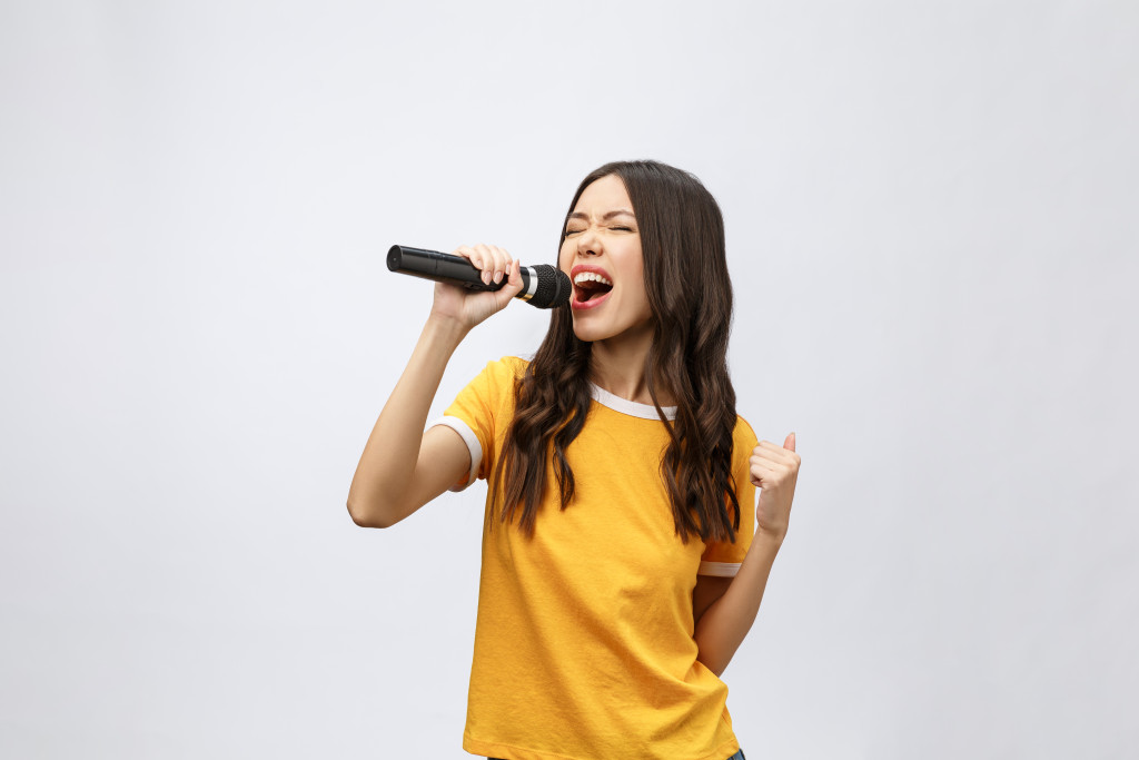Woman singing