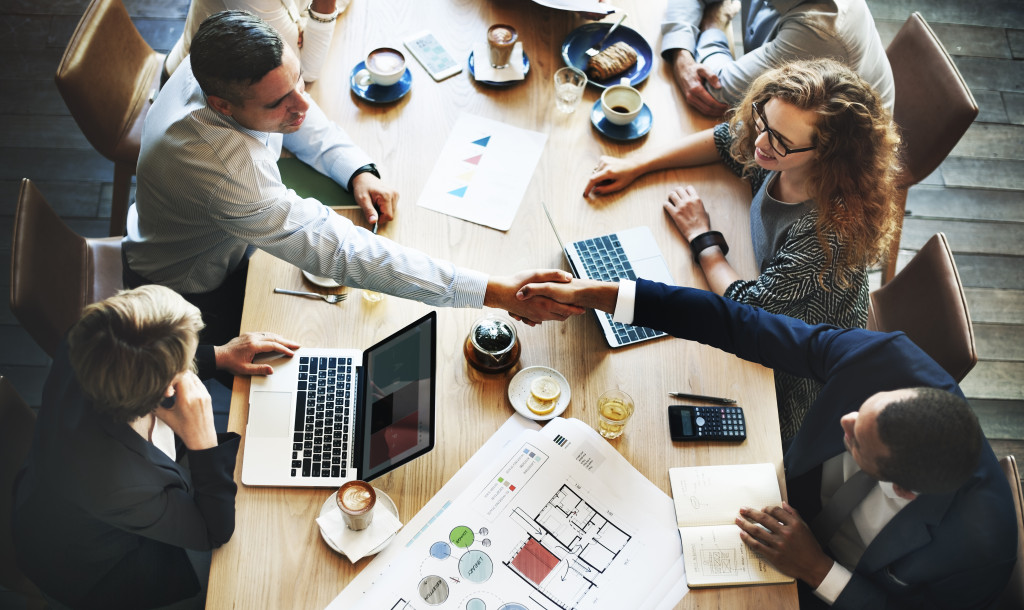 group of people in a meeting