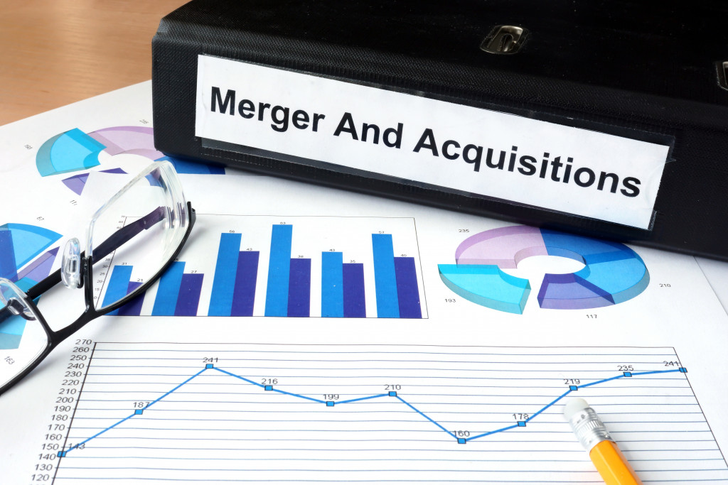 file folder with merge and acquisition