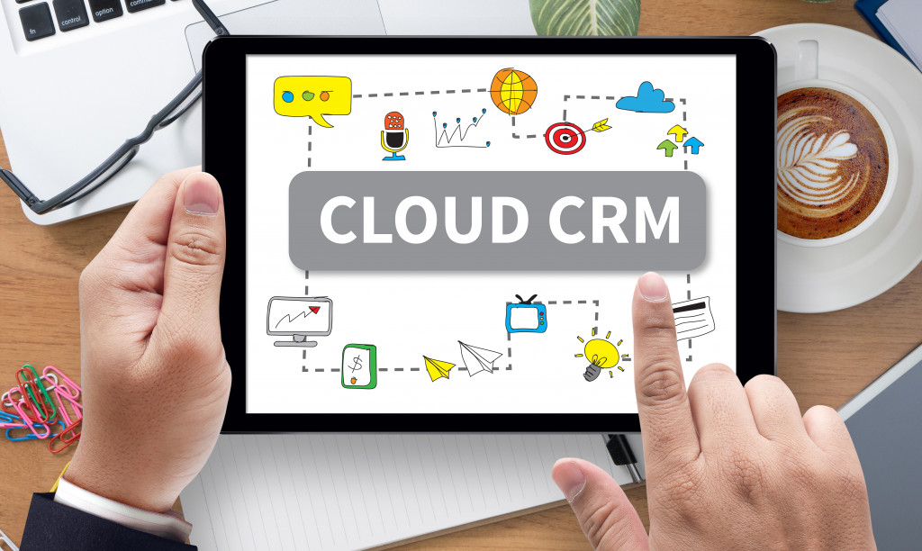 cloud CRM concept