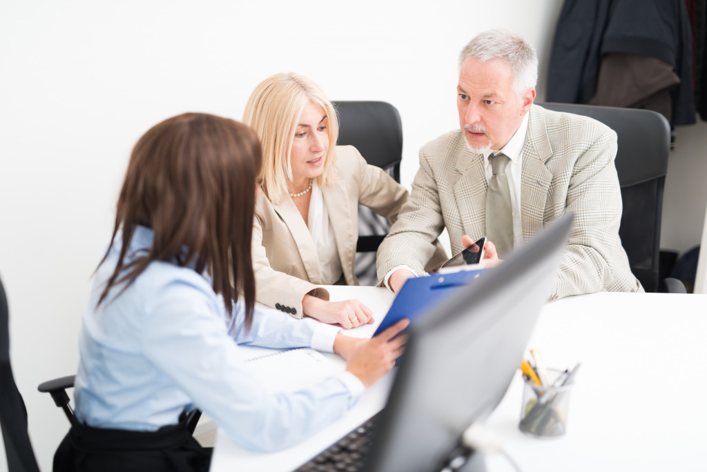 lawyer explaining options to a business owner