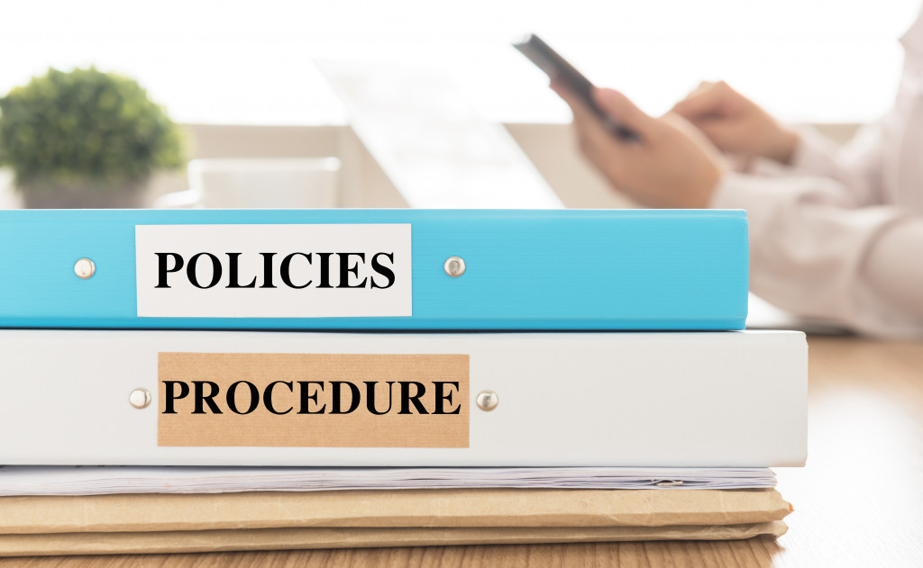 policies and procedure concept