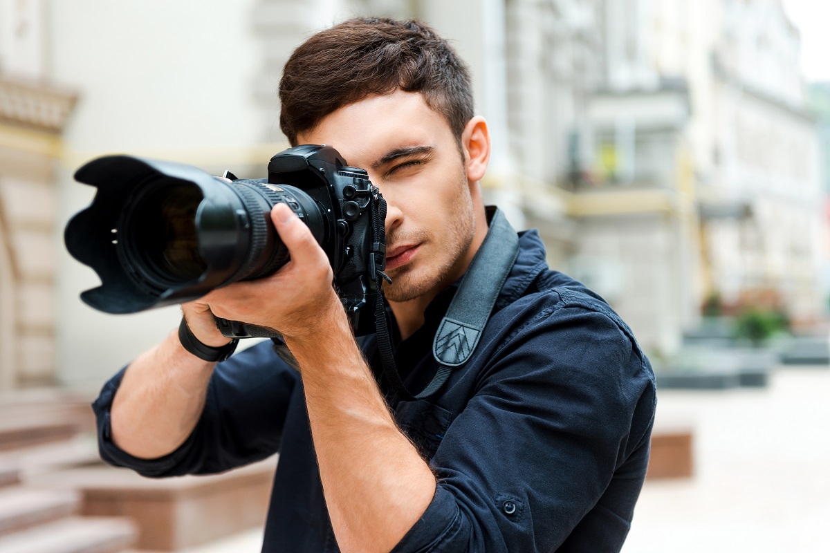 male photographer outdoors